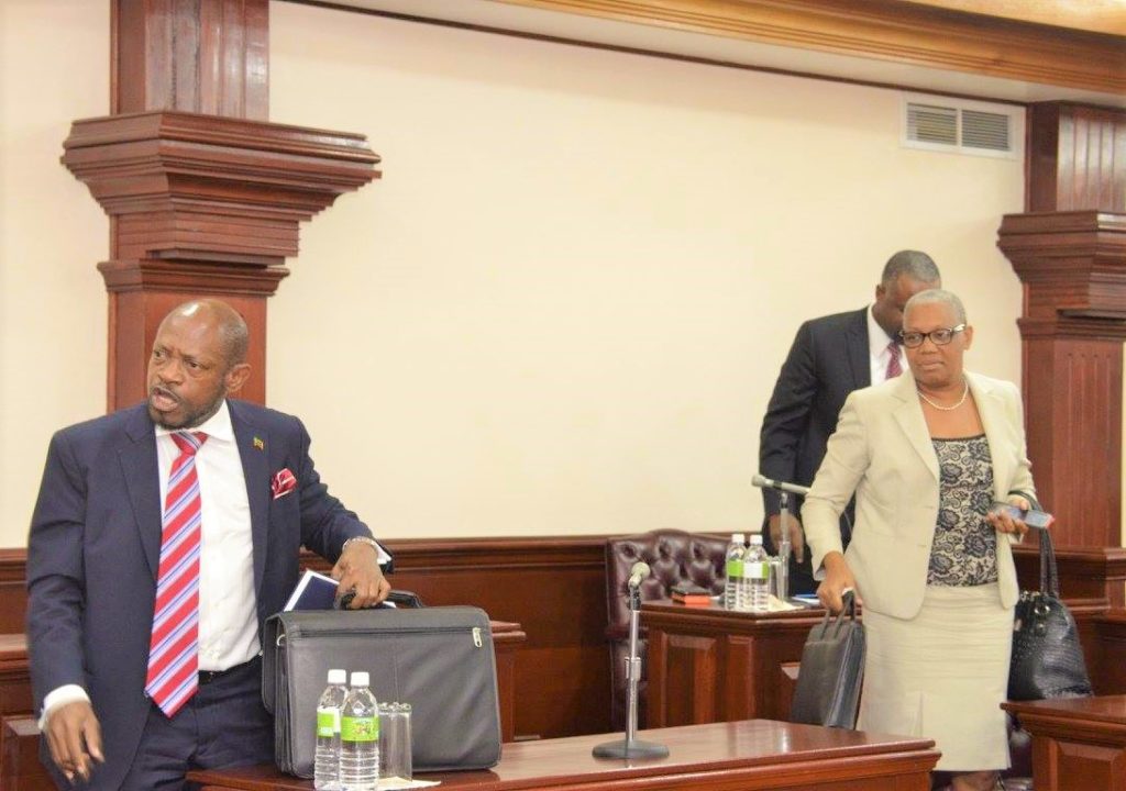 WITH MOTION OF NO CONFIDENCE DEEMED OUT OF ORDER BY SPEAKER, AN ANGRY OPPOSITION LED BY LEADER STORMS OUT OF PARLIAMENT