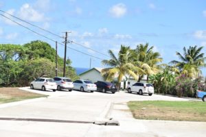 Newly paved road leading to the Grange