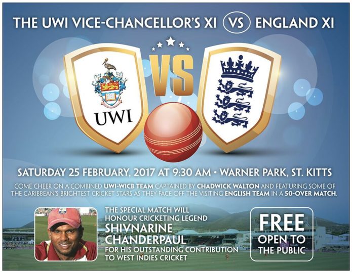 THE UWI VICE CHANCELLOR’S XI VS ENGLAND XI IN HONOUR OF FORMER WEST INDIES CRICKETER CHANDERPAUL