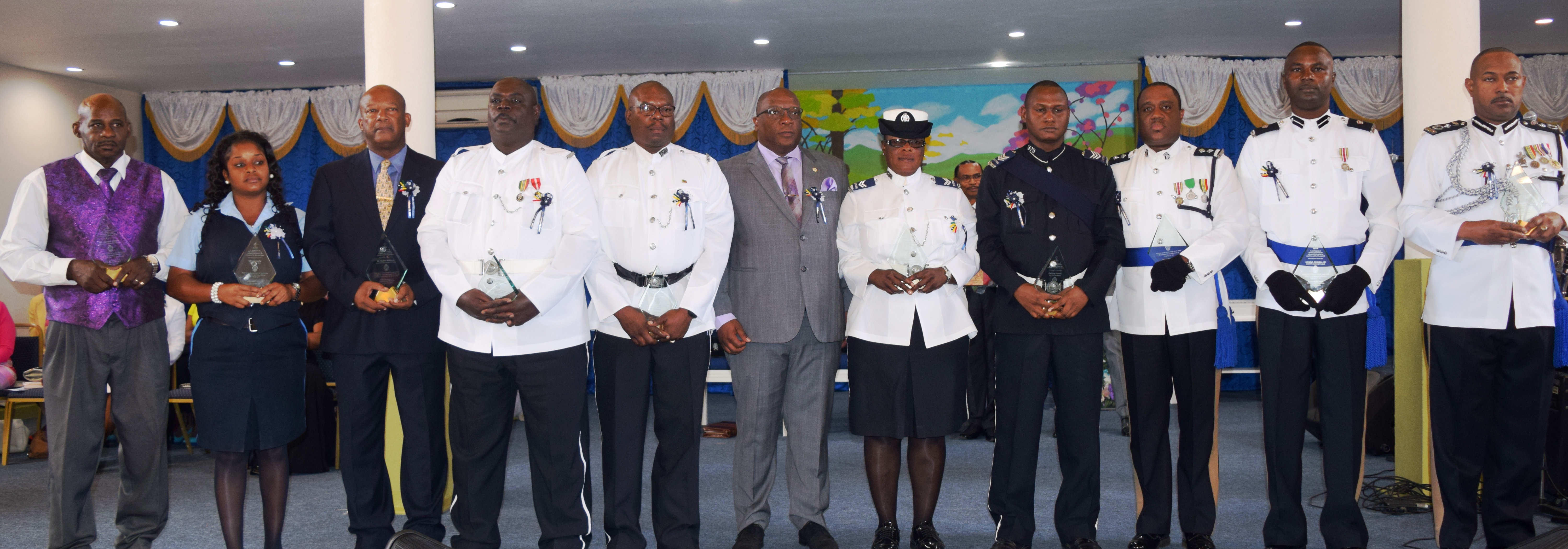 Police Officers recognized by Calvary Baptist Tabernacle on Sunday February 19 for service to community in Law Enforcement
