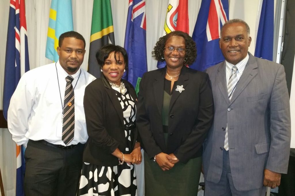 St. Kitts and Nevis Delegation - (Left to right): Gary Liburd, Chief Labour Officer, Rhonda Nisbett Browne,Senior Legal Counsel, Shernel James, Labour Commissioner and Minister of Labour the Honourable Vance Amory.