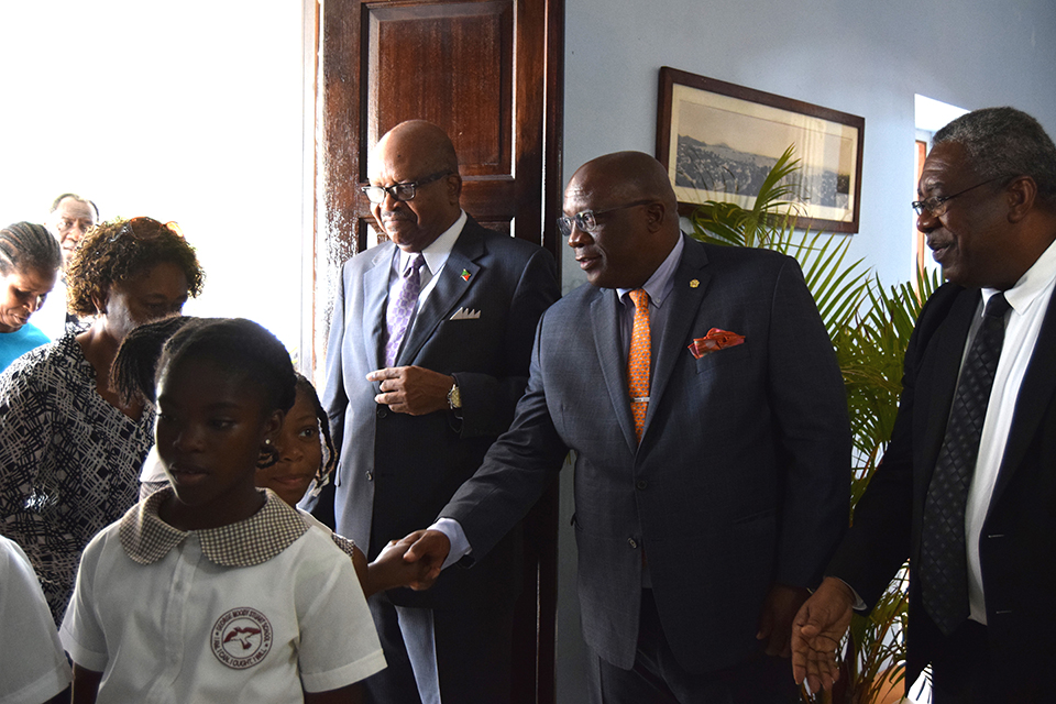 Prime Minister greeting well-wishers at Government House
