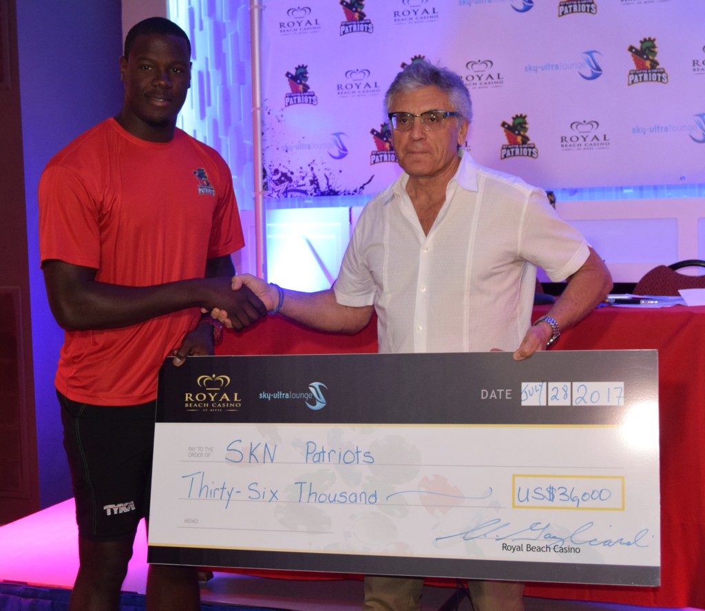 DEPUTY PM RICHARDS HAILS ROYAL BEACH CASINO FOR SUPPORT OF ST. KITTS & NEVIS PATRIOTS