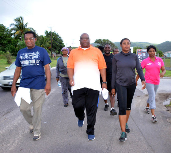 PM HARRIS CONTINUES TO PROMOTE HEALTHY LIFESTYLES THROUGH HIS MONTHLY HEALTH WALKS