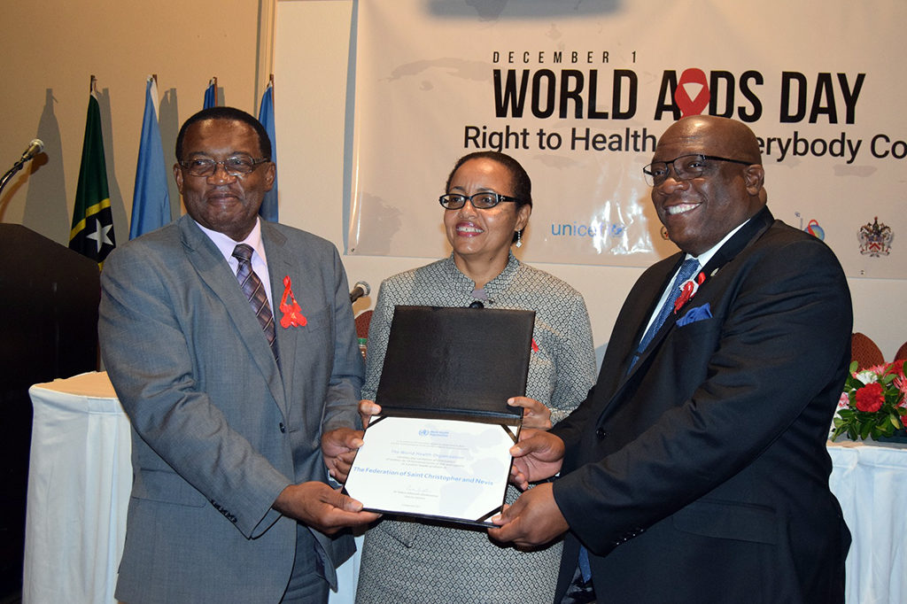 ST. KITTS AND NEVIS OFFICIALLY CERTIFIED AS HAVING ELIMINATED MOTHER-TO-CHILD TRANSMISSION OF HIV AND SYPHILIS