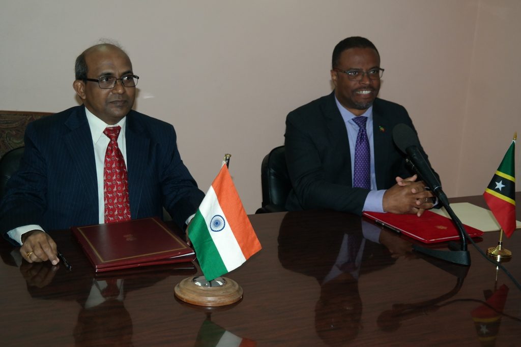 ST. KITTS AND NEVIS AND INDIA FURTHER STRENGTHEN TIES WITH THE SIGNING OF A VISA WAIVER AGREEMENT