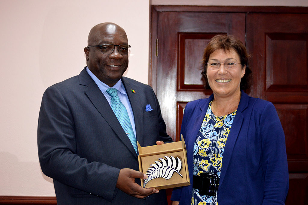 PM HARRIS BIDS FAREWELL TO NEW ZEALAND HIGH COMMISSIONER; THANKS HER FOR STERLING SERVICE TO ST. KITS AND NEVIS