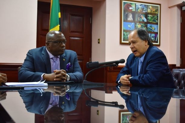 PRIME MINISTER HARRIS BIDS FAREWELL TO BRAZILIAN AMBASSADOR, H.E. DOUGLAS WANDERLEY DE VASCONCELLOS