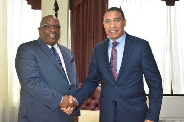 PRIME MINISTER HARRIS HOLDS BILATERAL MEETING WITH JAMAICA’S PRIME MINISTER ANDREW HOLNESS