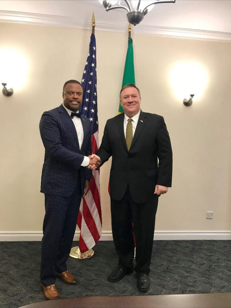 Bilateral Meeting between Minister Brantley and Secretary Pompeo