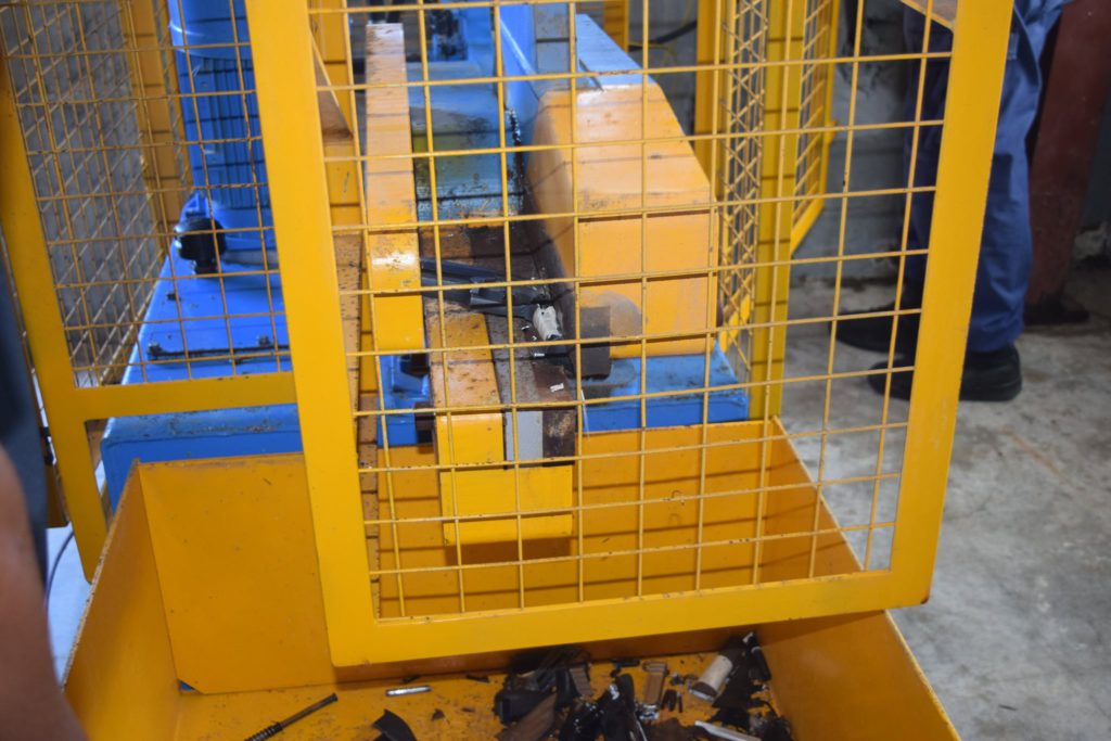 31 ILLEGAL FIREARMS COLLECTED THROUGH PEACE INITIATIVE DESTROYED, NEVER TO RETURN TO THE STREETS