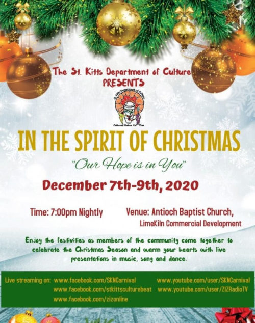 ST. KITTS AND NEVIS HOSTS ‘IN THE SPIRIT OF CHRISTMAS’ UNDER THE THEME ‘OUR HOPE IS IN YOU’