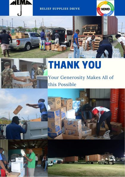 NEMA SHIPS TWO CONTAINERS PACKED WITH RELIEF SUPPLIES TO ST. VINCENT AND THE GRENADINES