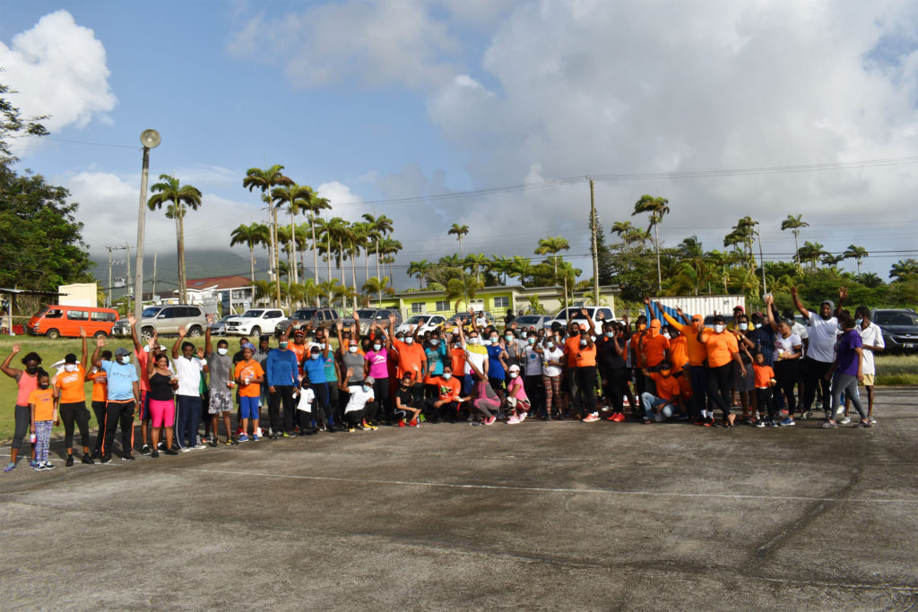 PM Harris thanks participants as health walk attracts large turnout after lockdown
