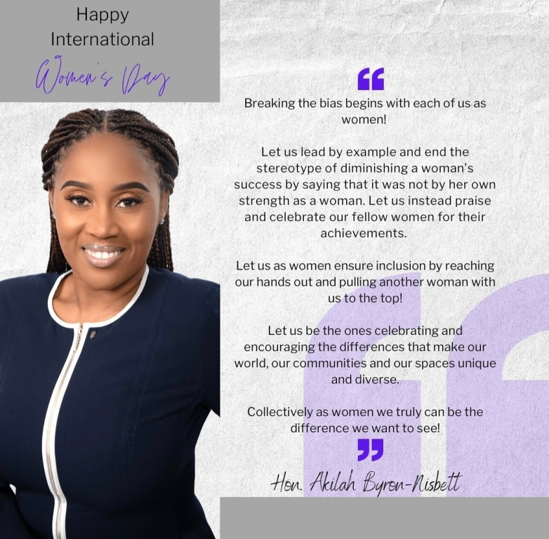 WOMEN IN ST. KITTS AND NEVIS CHALLENGED TO BREAK THE BIAS