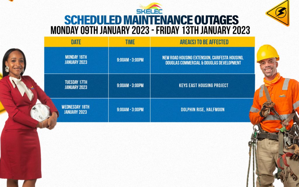 SKELEC SCHEDULED MAINTENANCE OUTAGES FOR 16th to 20th JANUARY 2023