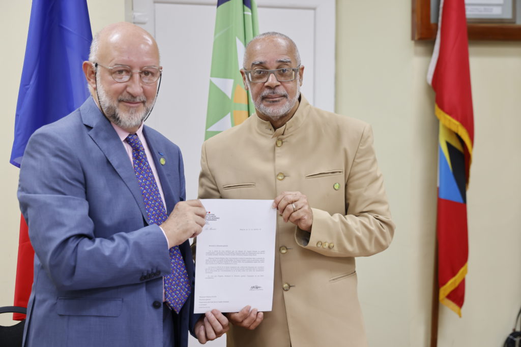 Ambassador of France to the OECS presents his Credentials