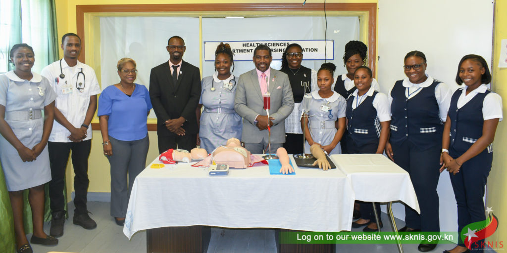 Prime Minister Hon. Dr. Terrance Drew Boosts Nursing Education at Clarence Fitzroy Bryant College with Vital Equipment Donation