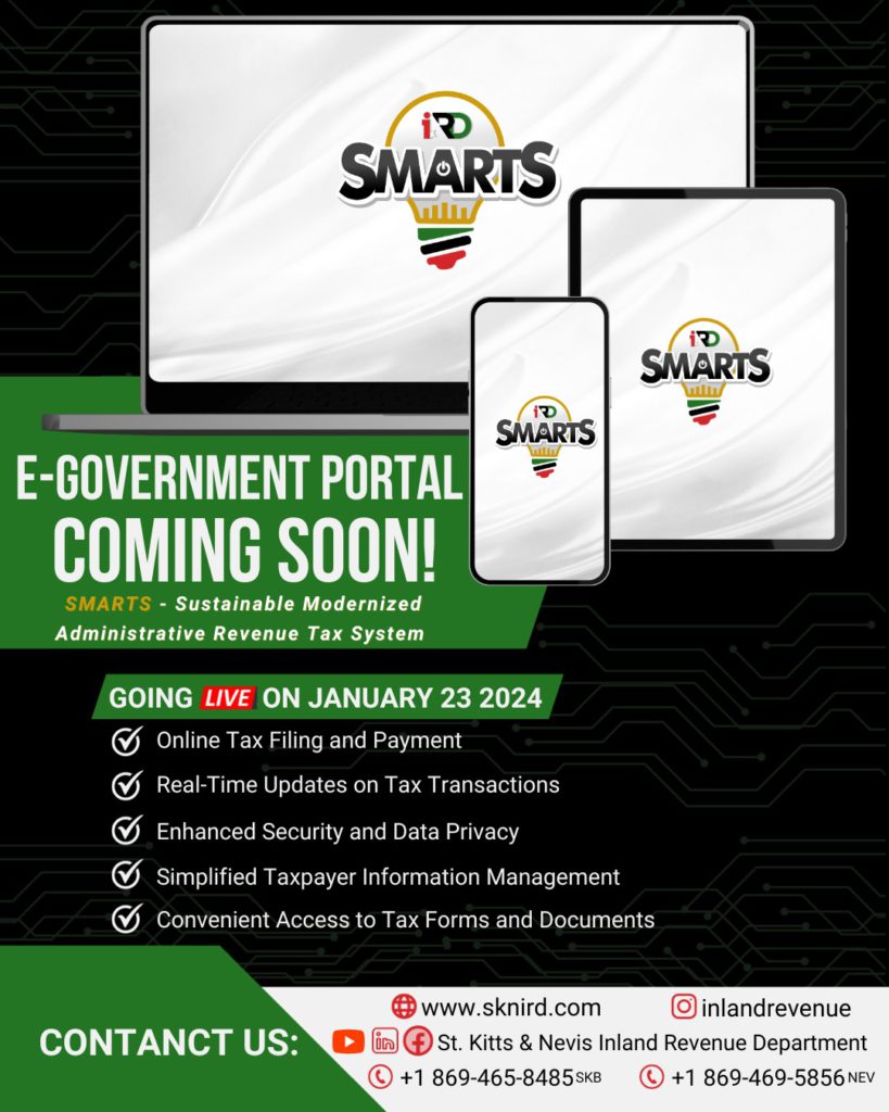 TAX ADMINISTRATION SYSTEM “SMARTS AND E-GOVERNMENT PORTAL” TO GO LIVE JANUARY 2024