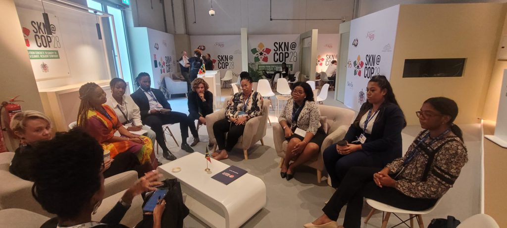 THE VOICE OF THE FUTURE TAKES CENTER STAGE AT COP28 AT SAINT KITTS AND NEVIS’ PAVILION