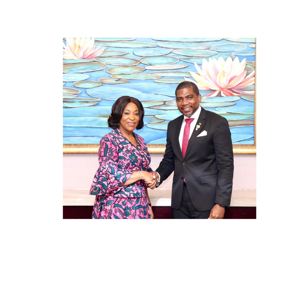 Prime Minister Drew Engages in Bilateral Talks with the Republic of Ghana’s Minister of Foreign Affairs and Commonwealth Secretary General Candidate, Honourable Shirley Botchwey