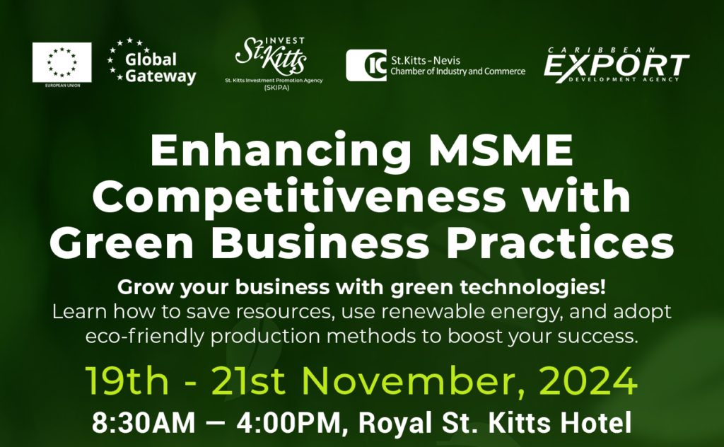 Businesses in St. Kitts and Nevis to Gain Essential Tools at Caribbean Export’s Green Business Strategies Training