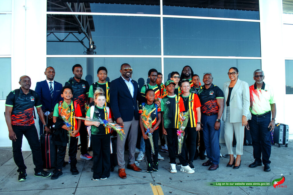 MINISTER DUGGINS APPLAUDS NATIONAL SWIM TEAM FOR RECORD 8-MEDAL HAUL AT OECS CHAMPIONSHIPS