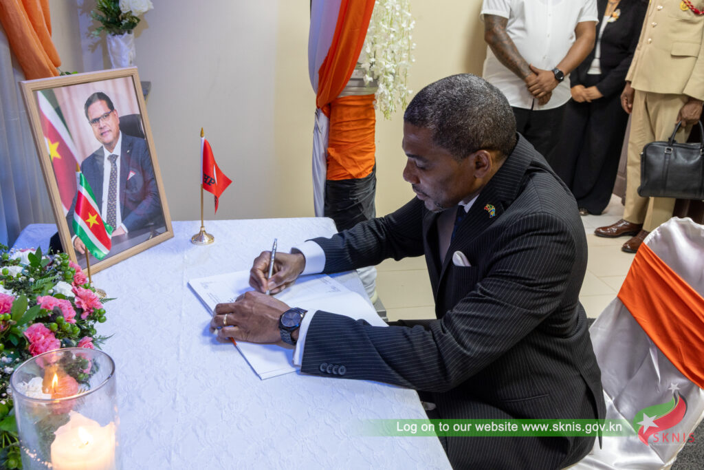 Prime Minister Dr. Terrance Drew Pays Tribute to H.E. Santokhi; Hails His Transformational Leadership in CARICOM